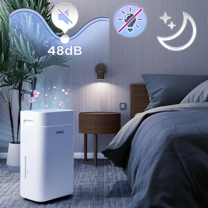 Duronic DH201 Luftentfeuchter, elektrischer Entfeuchter für 25 m² Räume, leiser Raumentfeuchter mit