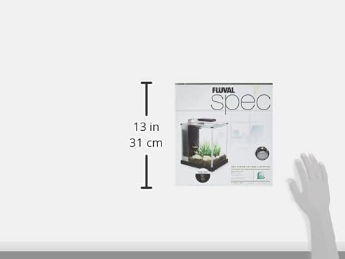 Fluval Spec 3 Nano Aquarium, mit 10L Fassungsvermoegen, in schwarz Spec 3 Single schwarz, Spec 3 Sin