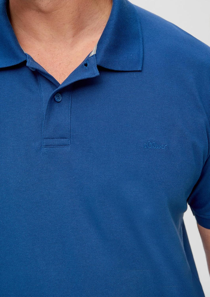 s.Oliver Poloshirt aus Reiner Baumwolle M Blau, M Blau
