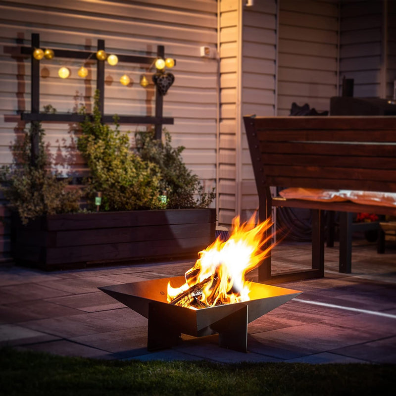 KADAX Gartenfeuerstelle, Feuerwanne, Grillstelle, Feuerschalen, Gartenfeuer, Terrassenofen aus Stahl