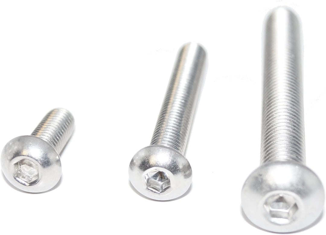 Flachrundkopfschrauben mit Innensechskant M4X12 100 Stück ISO 7380-1 A2 Edelstahl rostfrei Senkkopfs