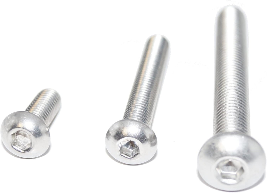 Flachrundkopfschrauben mit Innensechskant M5X14 100 Stück ISO 7380-1 A2 Edelstahl rostfrei Senkkopfs