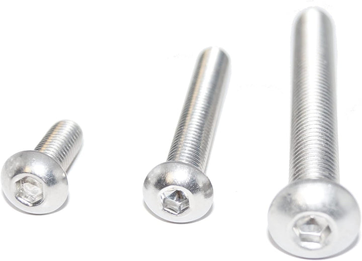 Flachrundkopfschrauben mit Innensechskant M2X8 100 Stück ISO 7380-1 A2 Edelstahl rostfrei Senkkopfsc