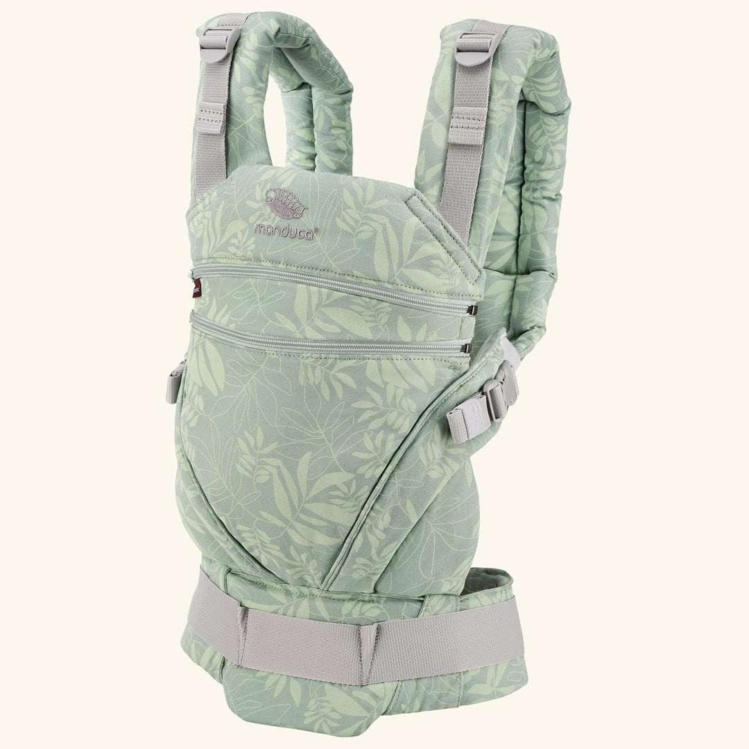 manduca Babytrage XT > Limited Edition Botanic Green < All-In-One Baby- und Kindertrage für Neugebor