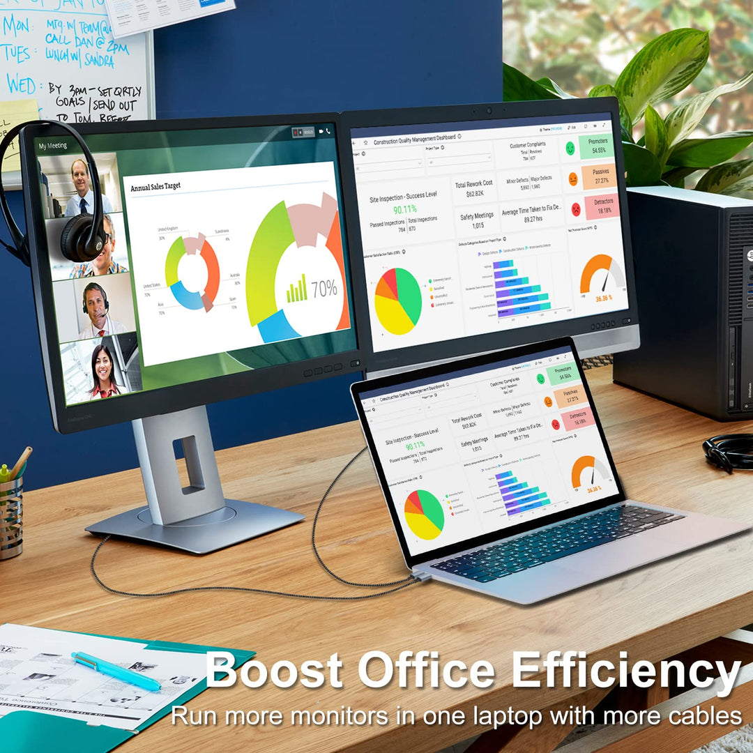 Siwket USB C auf DisplayPort Kabel 2M, 8K@60Hz 30Hz 4K@240Hz 144Hz HDR VRR Thunderbolt 4 3 DP1.4 Kab