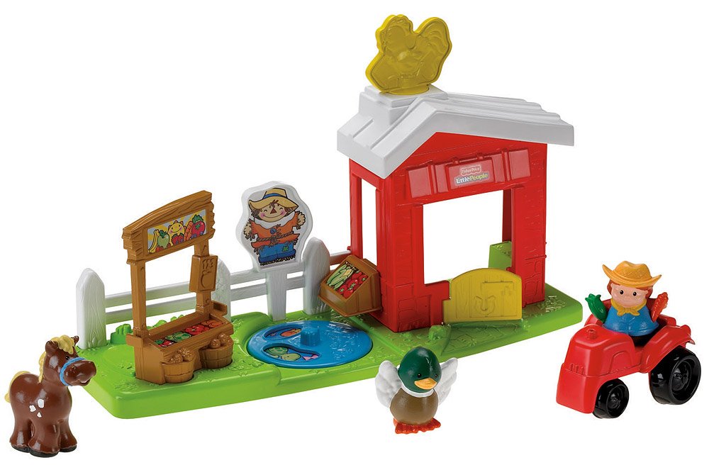 Mattel R6929-0 - Fisher-Price Little People Farm, mit viel Zubehör wie Tiere und Traktor