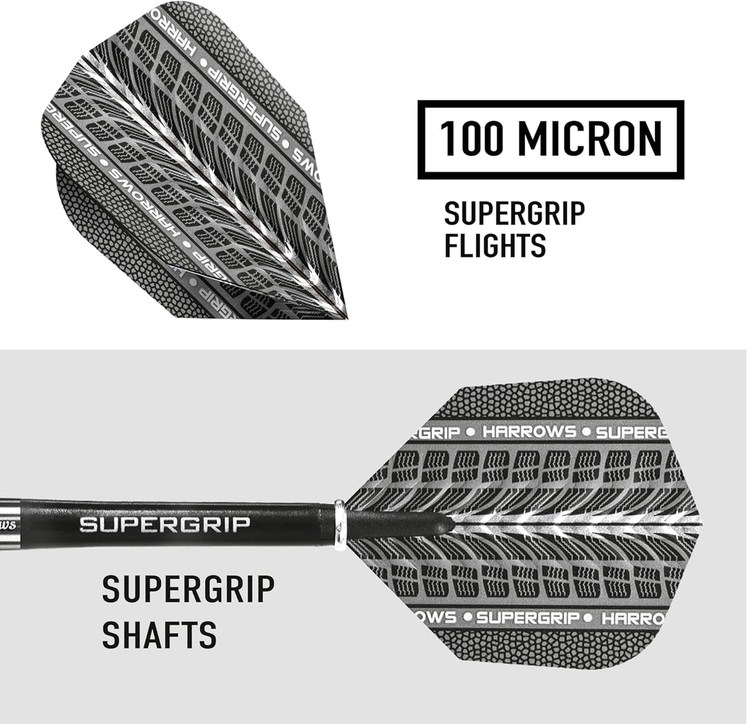 Harrows Super Grip Darts Supergrip Steeltip 22g 22 g silber, 22 g silber
