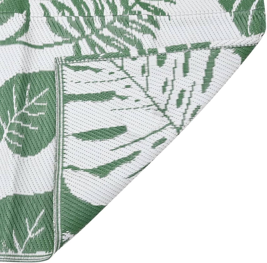 Gecheer Outdoor Teppich Doppellagiges Jacquard-Muster Balkon Terrasse Garten Aussenteppich Balkontep