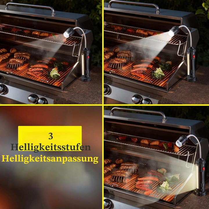 IMAGE Grill Licht 2 Stück wiederaufladbar magnetische Grilllampe mit Beleuchtung für BBQ Picknick Ou