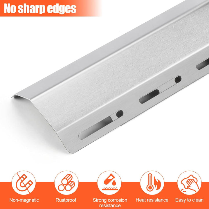 GFTIME 30-72cm Brennerabdeckung Universal Gas Grill Ersatz Edelstahl Heizplatte für Enders, Taino, P