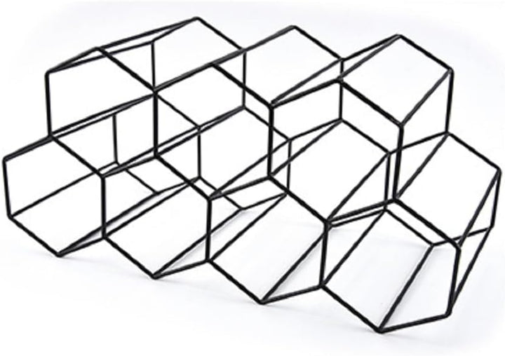 SMH LINE® Weinregal Modernes Schwarzes aus Metall für 6 und 9 Flaschen Weinregal Klein Flaschenregal