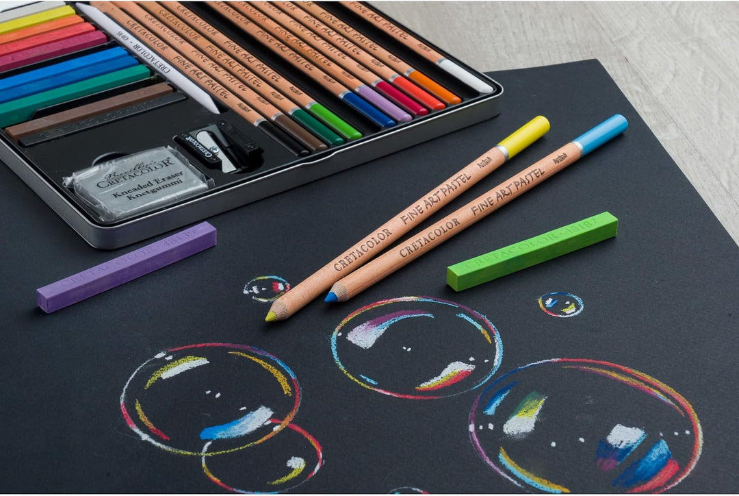 CRETACOLOR Basic Box Pastell-Zeichen-Set, mehrfarbig