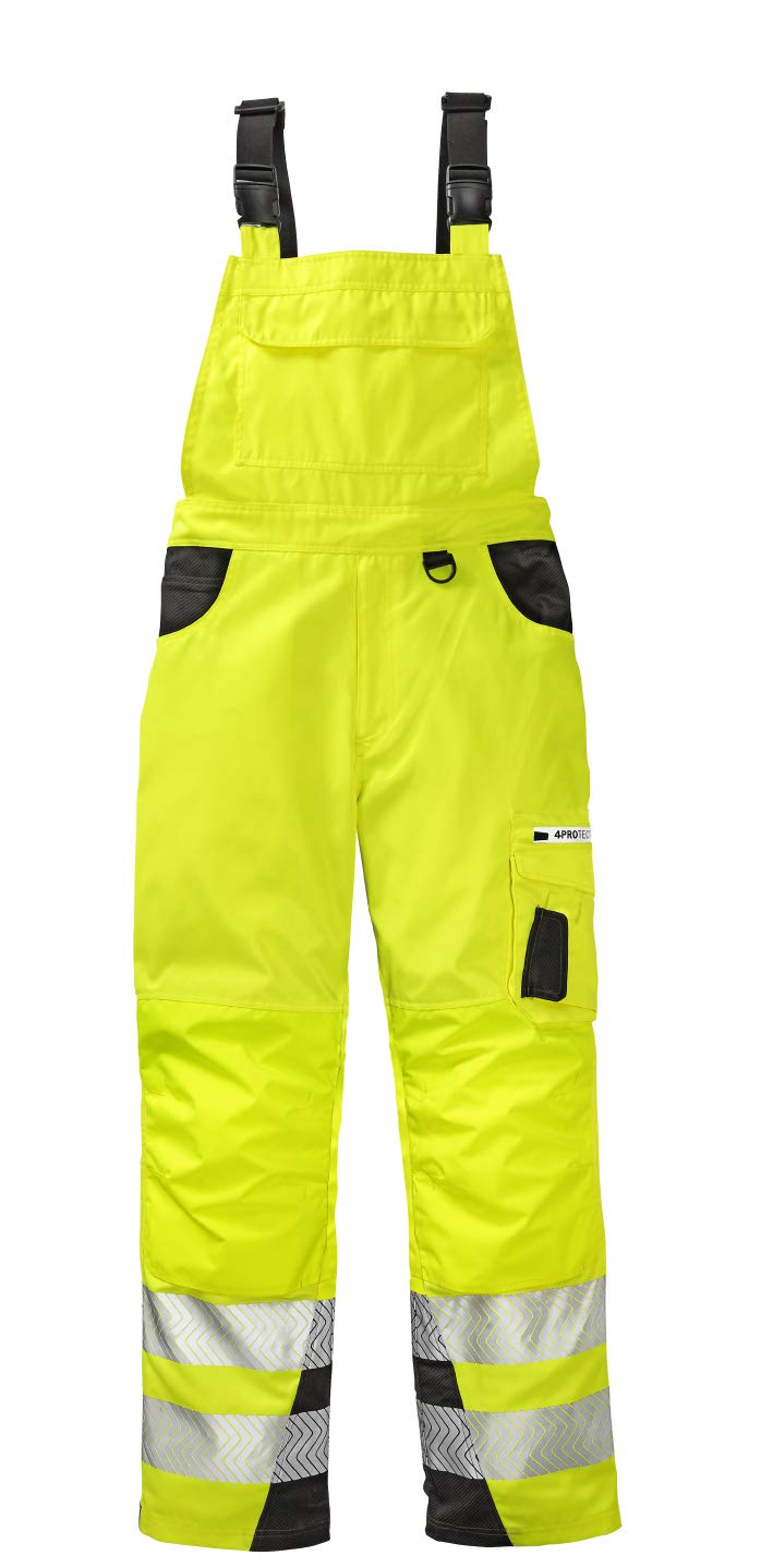 4Protect Warnschutz Latzhose "Alabama", 1 Stück, 26, leuchtgelb / grau, 3836-26 Leuchtgelb / Grau 26