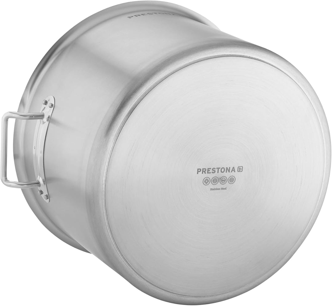 TECHNICA PRESTONA Topf Induktion 6 l – Kochtopf aus Edelstahl mit Sandwichboden 200 mm – Hitzebestän
