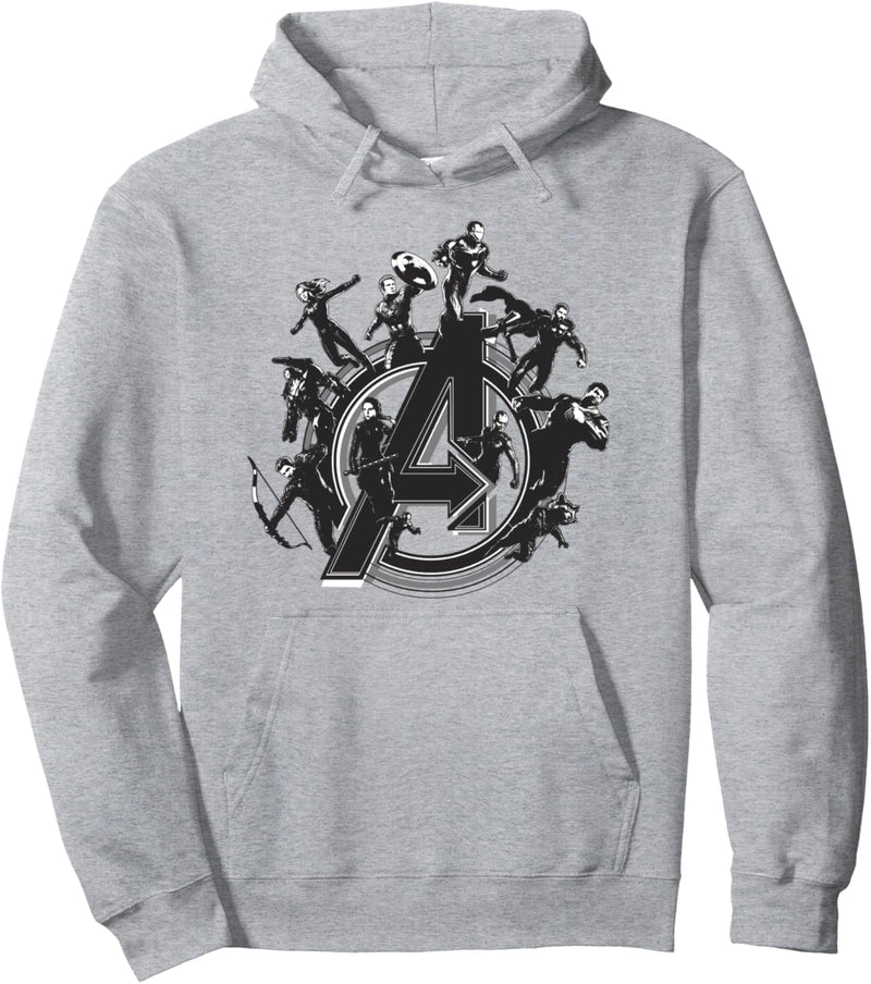 Marvel Avengers Endgame Flying Heroes Logo Pullover Hoodie