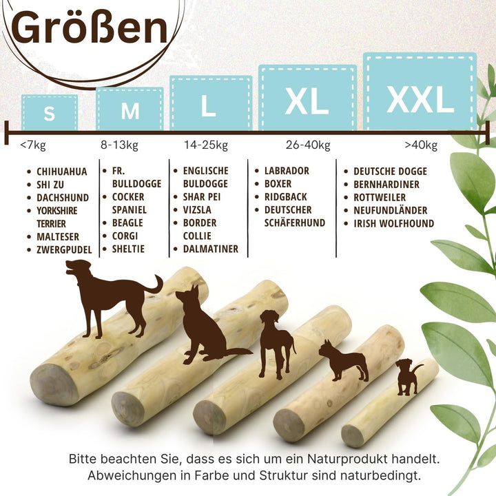 Kaffeeholz für Hunde • Kauholz Hund als Hundespielzeug & Zahnpflege • Holzknochen für Hund • Ohne Ko