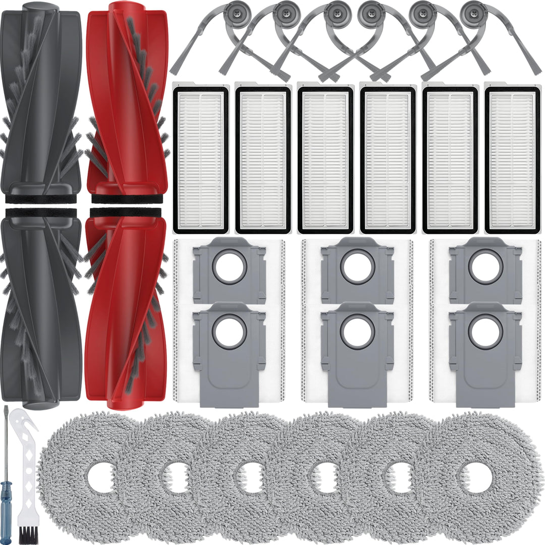 24 Stück Zubehörset,Kompatibel mit Roboter Qrevo S5V/Qrevo Curv/Qrevo Curv S5X/Qrevo Edge S5A Robote