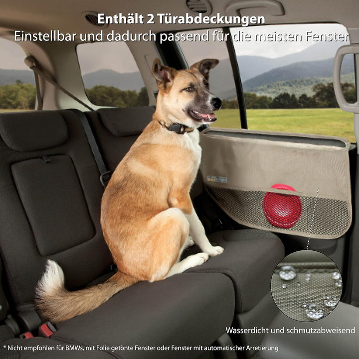 Kurgo Autotürschoner für Hunde, Schützt Autotüren vor Hundekrallen und Schmutz, Mit Taschen, Einstel