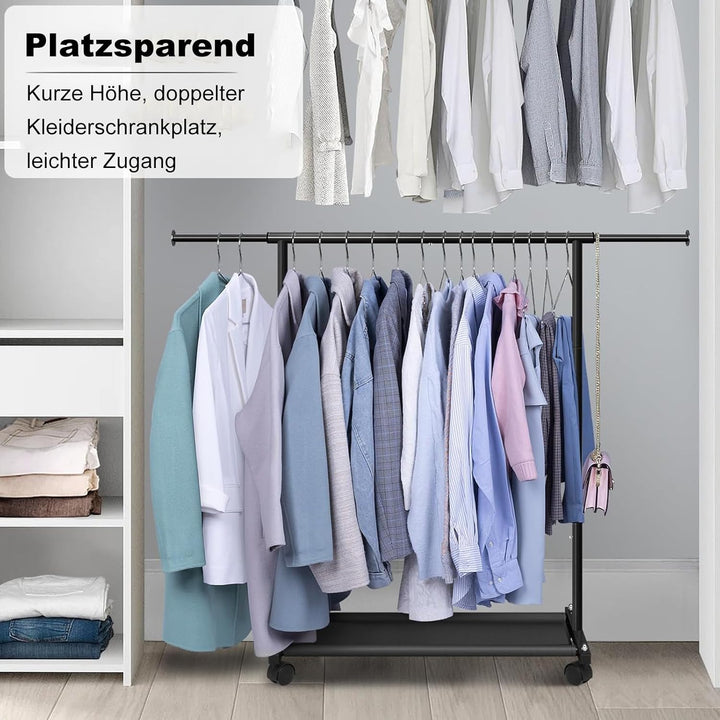 MISSLO Kleiner Kleiderständer zum Aufhängen von Kleidern, Kleiderstange Rollen Stabil für Kinder,Tod