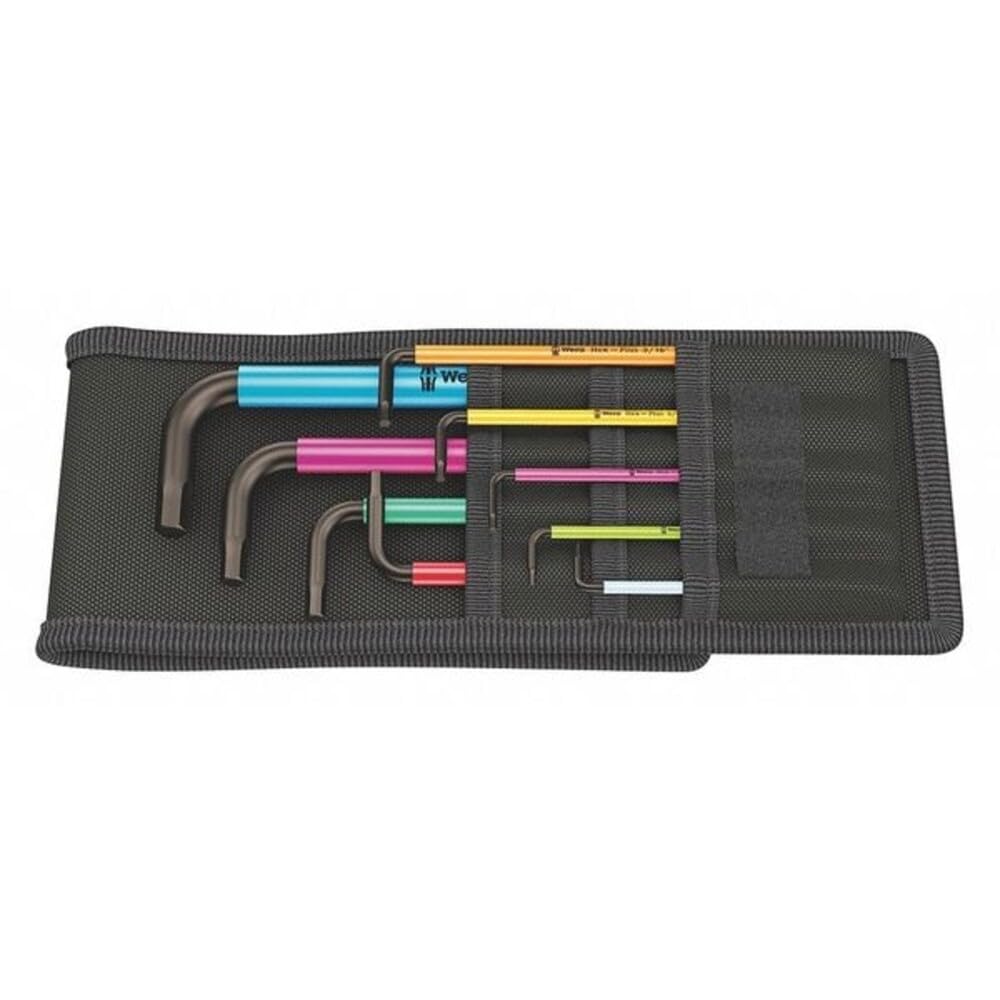 950 SPKL/9 SZ Multicolour Winkelschlüsselsatz, zöllig, BlackLaser, 9-teilig, Wera 05022639001