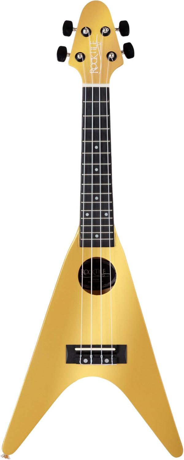 Rocktile FV-04 GD Ukulele - Sopran-Ukulele im Heavy-Design - Mensur: 343 mm - Gesamtlänge: 60,5 cm -