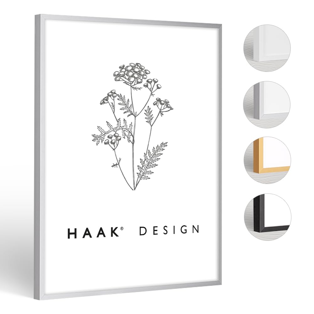 HaakDesign schmaler Bilderrahmen Alena Aluminium Alubilderrahmen 80 x 120 cm Aluminium natur Fotorah