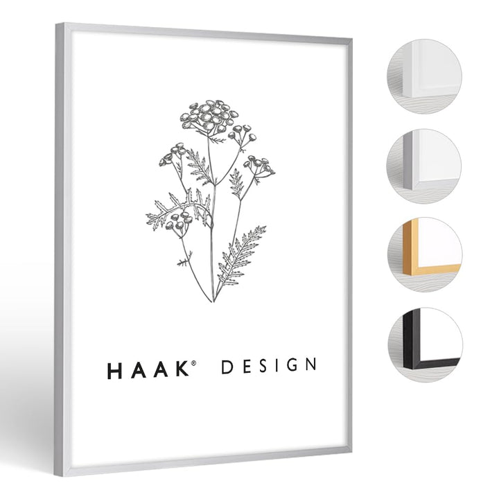 HaakDesign schmaler Bilderrahmen Alena Aluminium Alubilderrahmen 80 x 120 cm Aluminium natur Fotorah