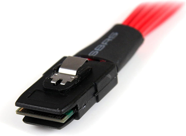 StarTech.com Serial ATA SCSI SAS Kabel 50cm - SFF-8087 auf 4x SATA mit Lasche - Mini SAS auf SATA Ka