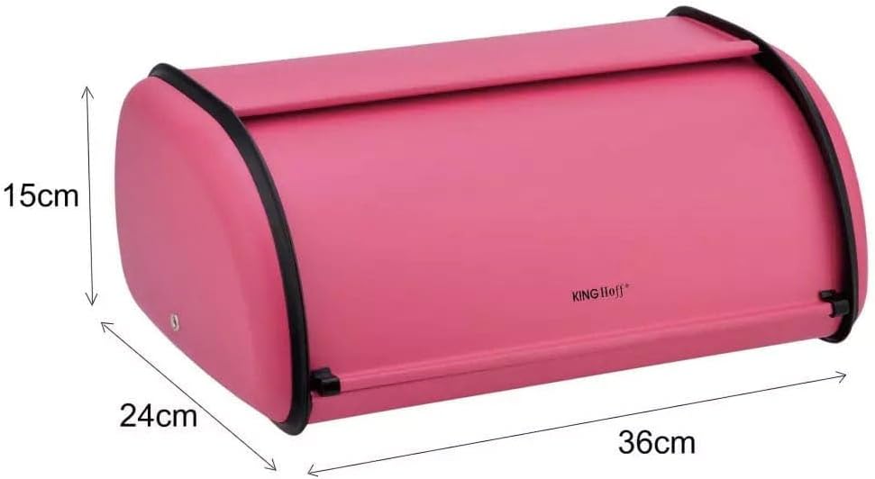 KING HOFF Brotkasten Brotbox Brotbehälter Brotdose (Rot, Kleine 36cm x 24cm x 15cm.) Rot 36cm x 24cm