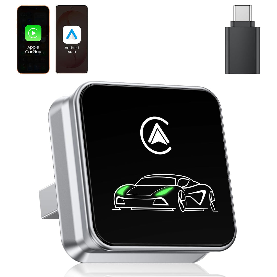 CarPlay Wireless Adapter, 2026 Upgrade entwickelt für CarPlay & Android Auto, Plug & Play, OTA-Updat