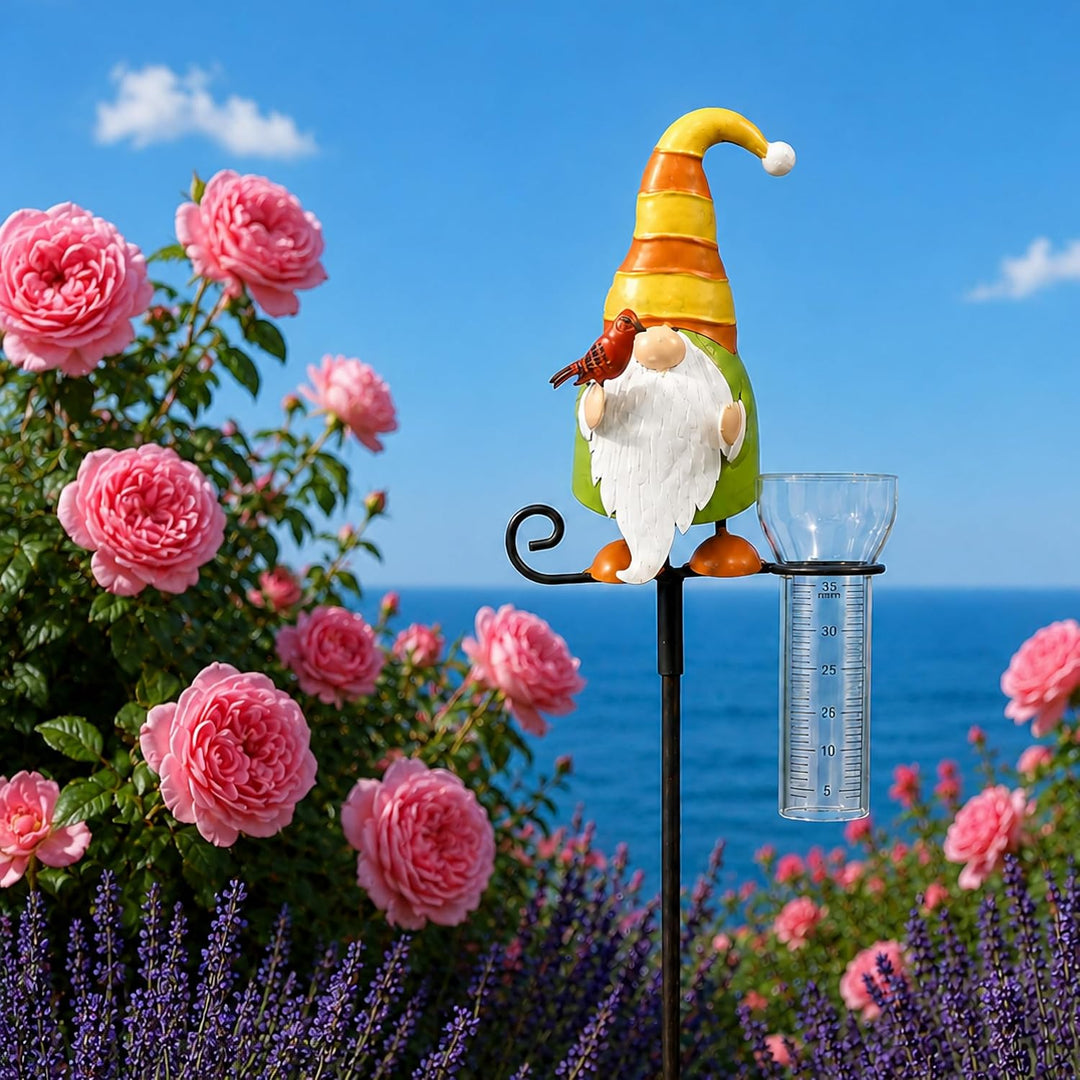 Pommerntraum ® | Regenmesser Niederschlagsmesser Pluviometer Gartendekoration Gartenstecker Zwerg Wi