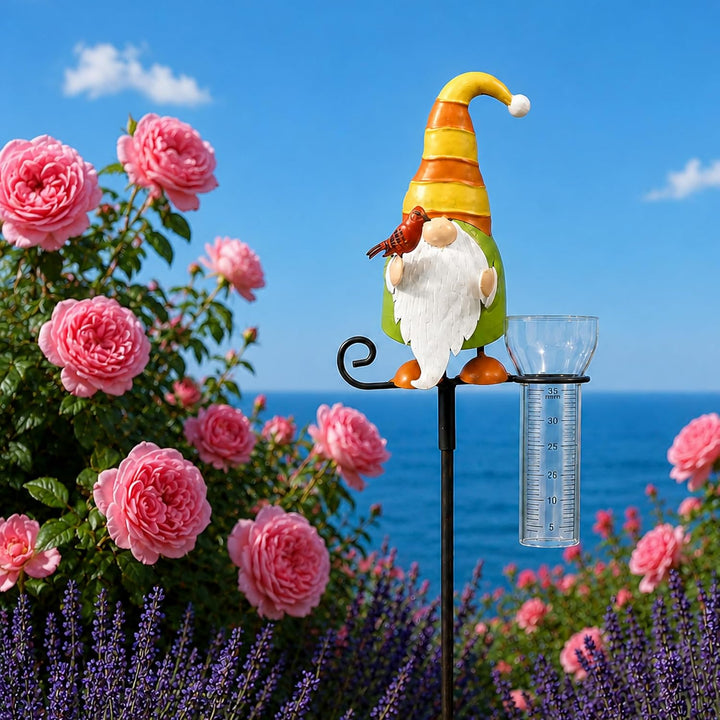 Pommerntraum ® | Regenmesser Niederschlagsmesser Pluviometer Gartendekoration Gartenstecker Zwerg Wi