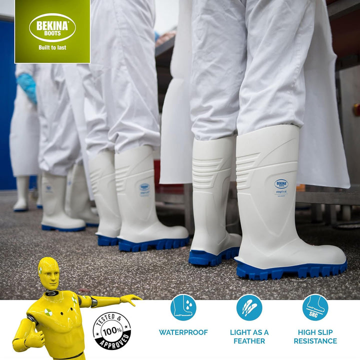 Robuste Sicherheitsstiefel für Männer und Frauen mit Stahlkappe, rutschfest, Weite Passform, Stiefel
