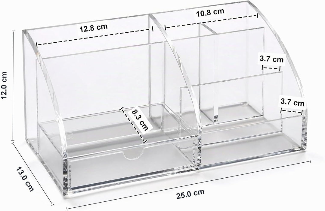 Osco AD01 Schreibtisch-Organizer aus klarem Acryl, Clear Acrylic Clear Acrylic Single, Clear Acrylic