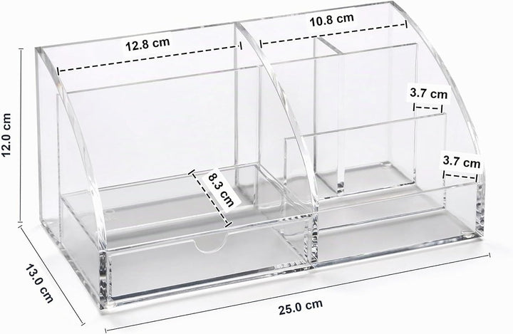 Osco AD01 Schreibtisch-Organizer aus klarem Acryl, Clear Acrylic Clear Acrylic Single, Clear Acrylic