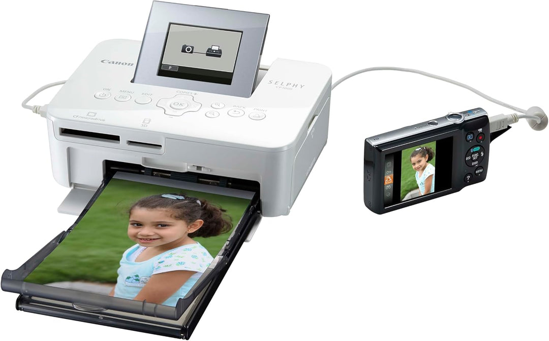 Canon SELPHY CP1000 Fotodrucker, Direktdruck von Kameras, Speicherkarten oder USB-Sticks, weiss
