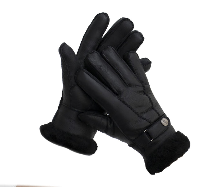 Reissner Lammfelle Fingerhandschuhe HDS-FINGER2 Merino Lammfell Nappa Leder in schwarz, beige und wa