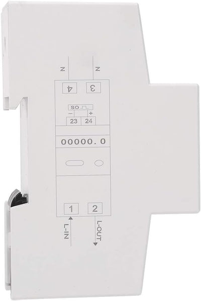 220V Digitaler Einphasen Elektrischer kWh Stromzähler 2-Draht 2P DIN Schiene Energiezähler (20 (80)