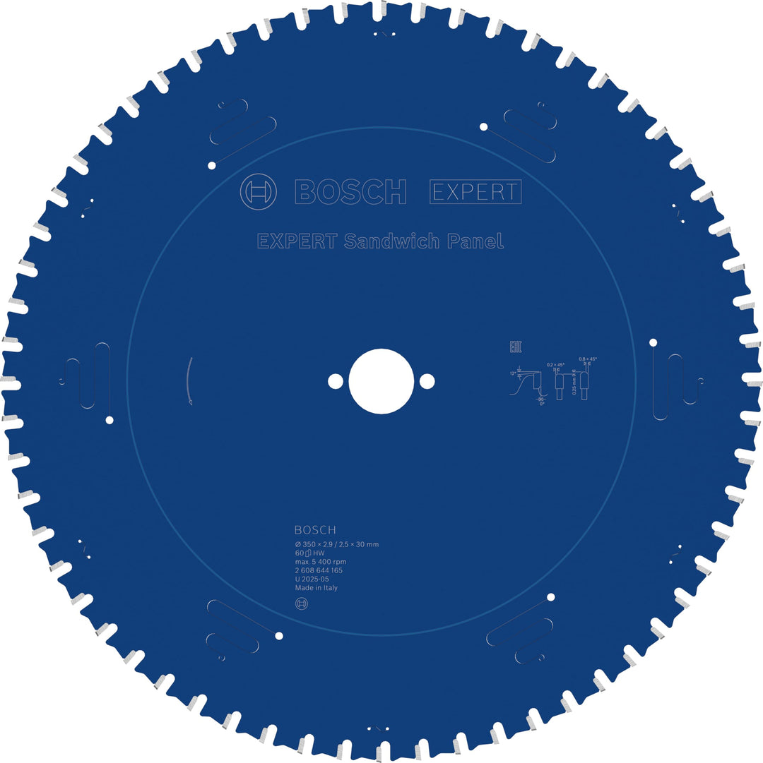 Bosch Professional Kreissägeblatt Expert for Sandwich Panel (350 x 30 x 2,9 mm, 60 Zähne, Zubehör Kr