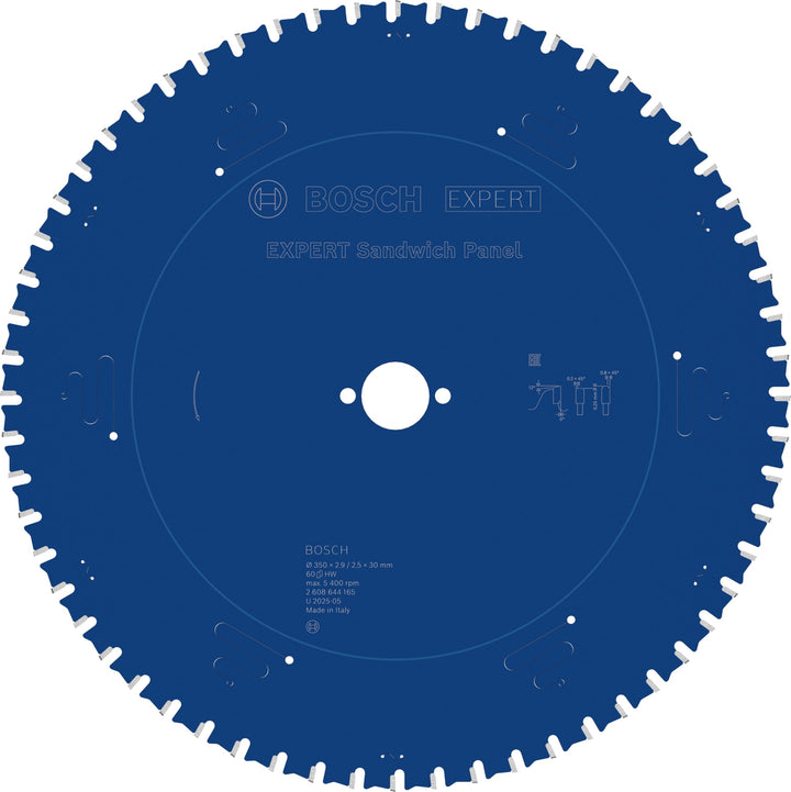 Bosch Professional Kreissägeblatt Expert for Sandwich Panel (350 x 30 x 2,9 mm, 60 Zähne, Zubehör Kr