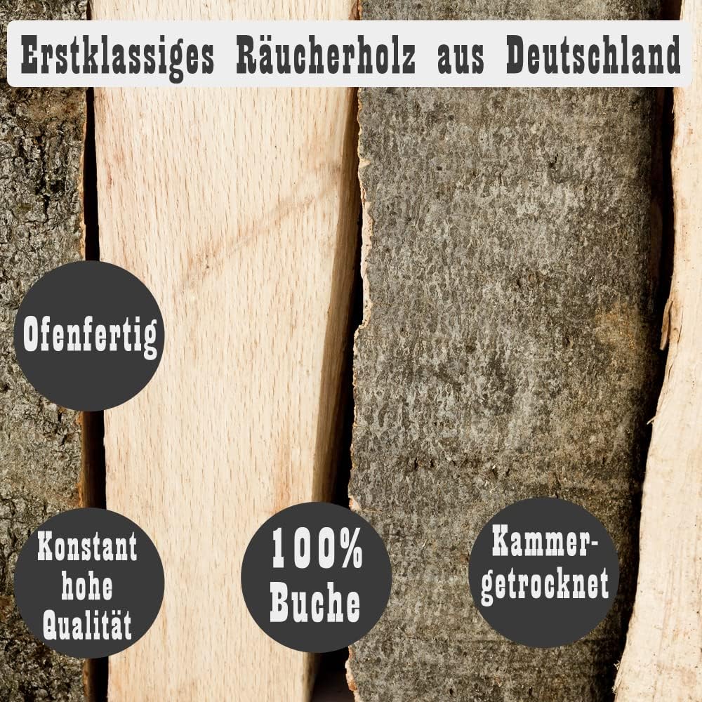 Buche Smoker Holz Räucherholz Brennholz 10-30 kg Buchenholz kammergetrocknet 25 cm Kaminholz Smoke F