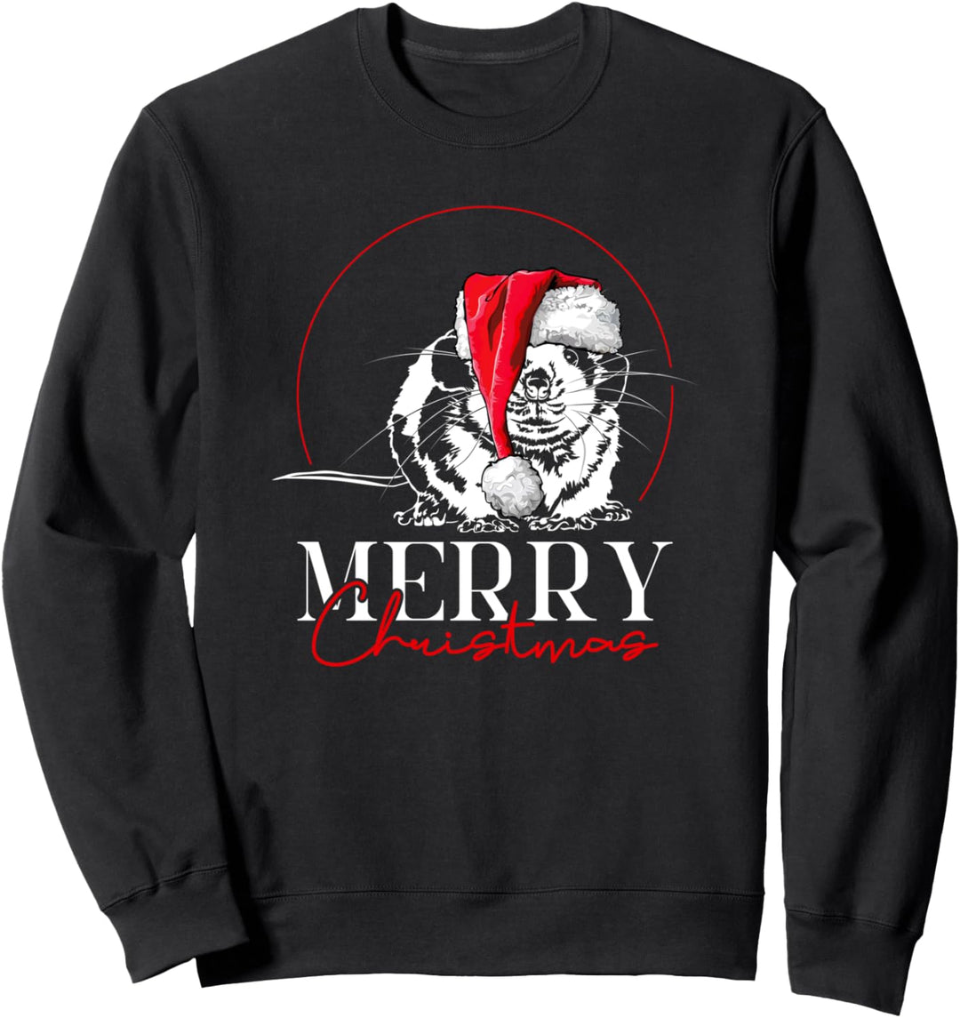 Ratte Merry Christmas Weihnachten Nikolaus Nagetier Ratten Sweatshirt