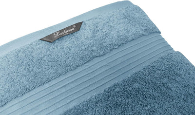 Lashuma Badehandtuch Herren Linz, Saunatuch Blau - Taubenblau, saugstarkes Strandtuch 70x200 70 x 20