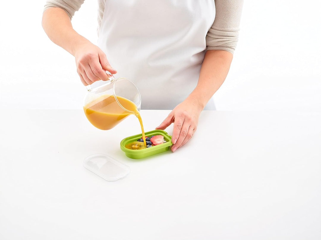 Lékué Classic Eisformen, stapelbar, 16,5 cm, 4 Stück, verschiedenfarbig, Silikon, Rot / Gelb Classic