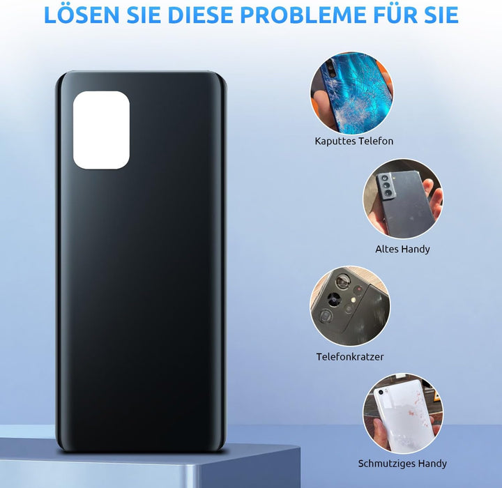 Eonpam Akkudeckel für Xiaomi Mi 10 Lite 5G Rückseite Glas Original Backcover Back Glas Ersatz mit Re