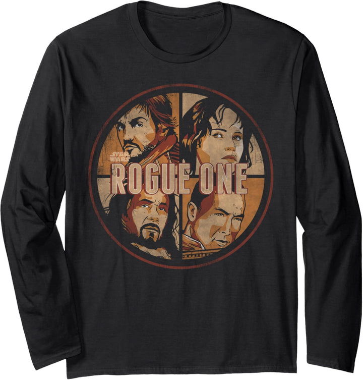 Star Wars Rogue One Bulls-eye Rebel Group Langarmshirt