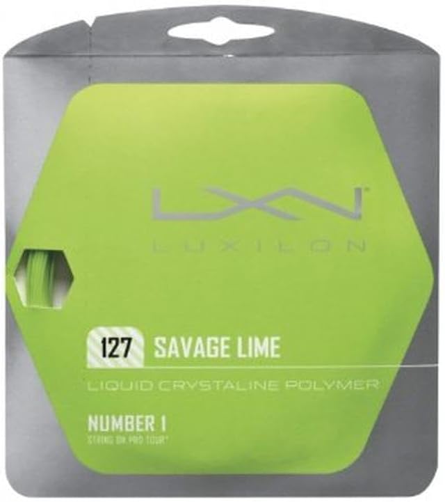 Luxilon Unisex Tennissaite Savage 127 200 Meter Hellgrün, 200 Meter Hellgrün