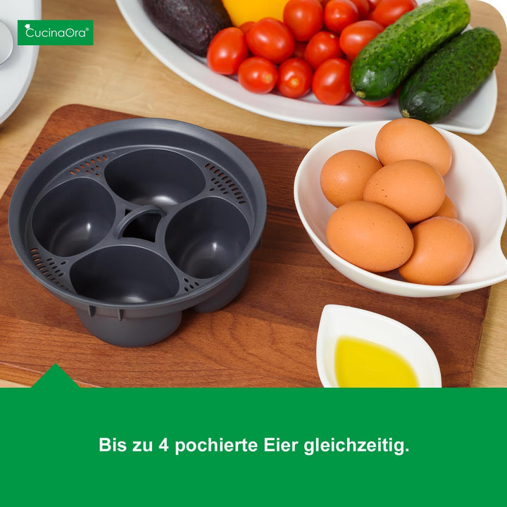steamEGGS Eierkocher 4 Eier Thermomix Zubehör TM6 TM7 - Egg Boiler - Zubehör für den Thermomix Vorwe