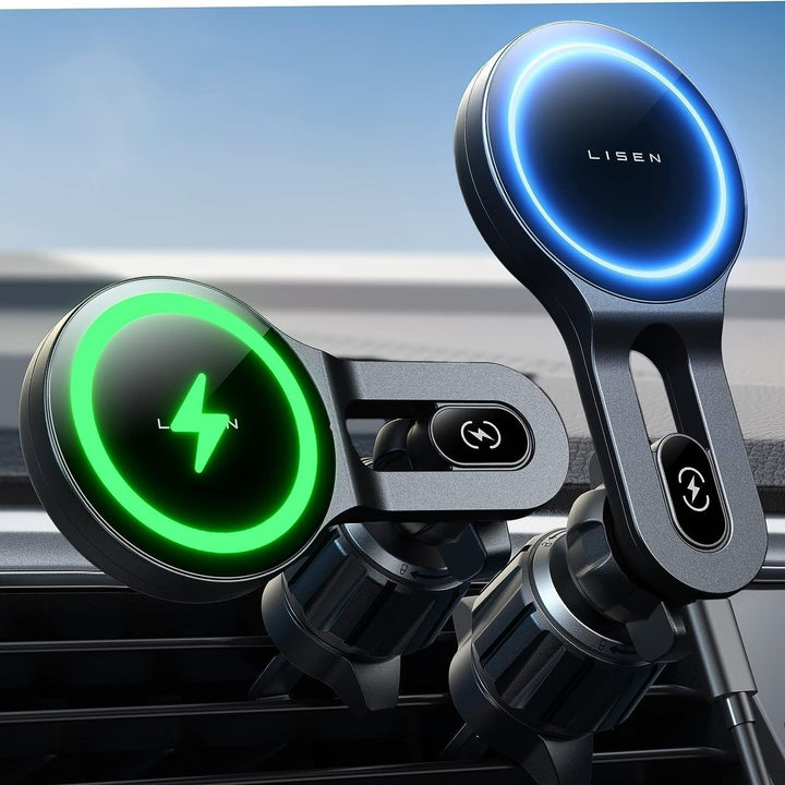 LISEN for 15W MagSafe Autohalterung mit Ladefunktion, Magnet Auto Handyhalter mit Ladefunktion, Kfz