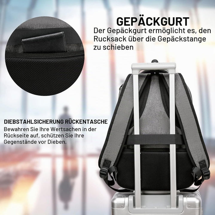 Rucksack Herren für Schule Laptop Rucksack 15,6 Zoll, Schulrucksack Jungen Teenager Wasserdichte mit